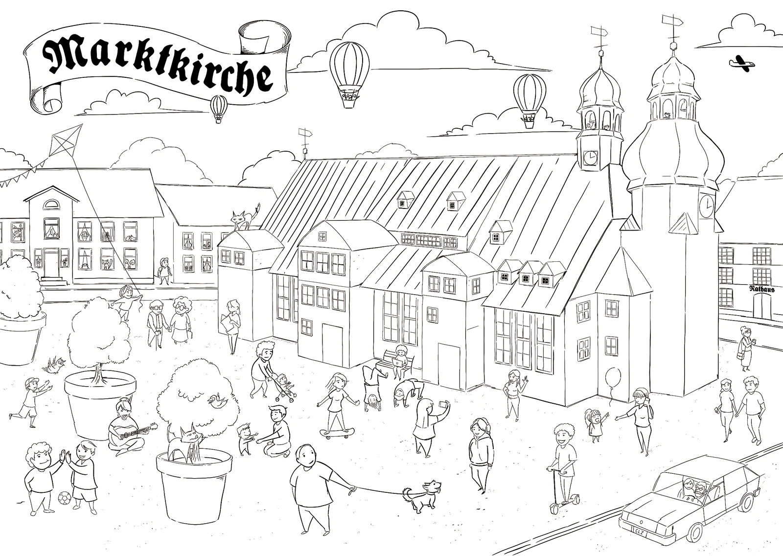 Illustration der Marktkirche in Clausthal-Zellerfeld